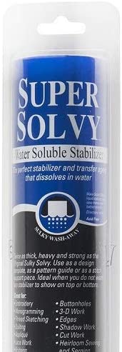 Sulky Super Solvy Water Soluble Roll stabilizer, x 9 yd, 12" x9yd
