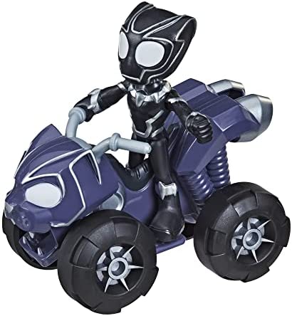 Spidey and His Amazing Friends Marvel Black Panther Action Figure and Panther Patroller Vehicle, for Kids Ages 3 and Up