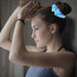 80s Neon Scrunchies, MOLYHUA 12 Pieces 80s Neon Color Solid Chiffon Girls Scrunchies for Hair Elastic Hair ties