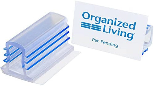 Organized Living freedomRail Shelf-Loc Clear Shelf Locators for Wood Shelves, Set of 12