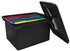 ADVANTUS File Tote with Lid, 19 x 15.5 x 11 Inches, Black (34052)