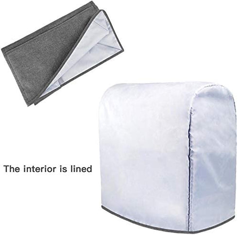 Homai Stand Mixer Cover Compatible with Tilt Head 4.5-5 Quart KitchenAid Mixer, Cloth Dust Cover with Pocket for Extra Attachments (Gray)