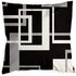 Black and White Throw Pillow Covers Silver Grey Modern Square Geometric Soft Decorative Throw pillows for Couch Bed Bedroom Sofa Set of 4 Outdoor Pillows for patio furniture 18 x 18 Inches.
