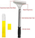 4 Inch Razor Blade Scraper Tool Tile Paint Scraper Floor Wall Paper Removal Smoothing Scraper with 10 Pieces Replacement Blades for Removing Wallpaper, Sticker Glue Floor Adhesive 2 Pieces (Black)