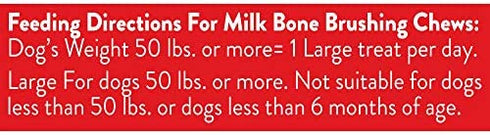 Milk-Bone Brushing Chews Daily Dental Dog Treats, Large, 25 Count