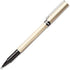 Uni-Ball Deluxe Rollerball Stick Pens, Fine Point 0.7mm, Black Ink, Champagne Gold Barrel, Pack of 6