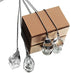 longsheng Clear Crystal Prism Drop Dazzling Crystal Ceiling Fan Pull Chain Pull Chain Extension with Connector for Ceiling Light Fan Set of 4 with Gift Box