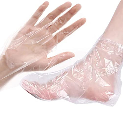 200pcs Paraffin Wax Bath Liners, Paraffin Bags for Hand & Foot, Plastic Paraffin Socks and Gloves for Therabath Hot Wax Therapy Bags Covers for Paraffin Wax Machine (200pcs mittens booties)