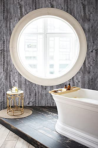 Gray Wood Rustic Contact Paper Wood Peel and Stick Wallpaper Reclaimed Wood Looking Wallpaper Removable Adhesive Wallpaper Wall Covering Shelf Vinyl Paper Roll 118.71inchX17.71inch