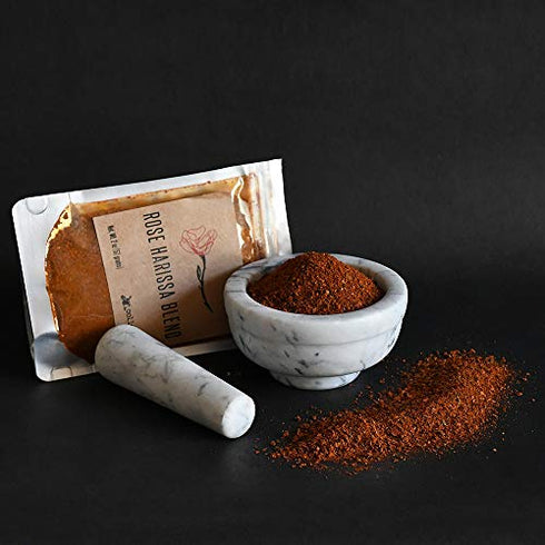 Premium Rose Harissa Spice: A beautifully crafted blend of peppers and organic rose petals - Exclusive small batch blend - 2 oz (1 Package)