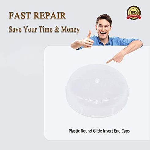 30Pack 1-1/2" Wrought Iron Patio Furniture Feet Glides,Round End Glide Cap for Outdoor Furniture Leg,End Cap Inserts,Outdoor Chair Leg Floor Protectors