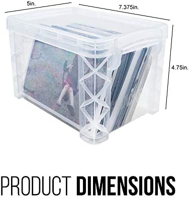 Advantus Super Stacker 4" x 6" Index Card Box, Clear, 1 Box, 40305
