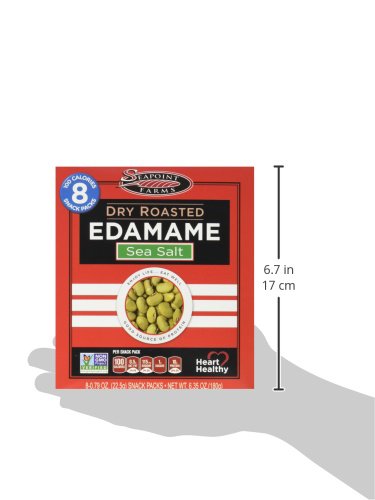 Seapoint Farms Dry Roasted Edamame, Light Salted, 0.79 Oz, 8 Count