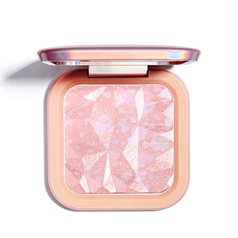ELLESY Highlighter Makeup Palette Long Lasting Face Highlighter Powder Shimmer Highlight Palette Suit All Skin Tones-RAINBOW GLOW