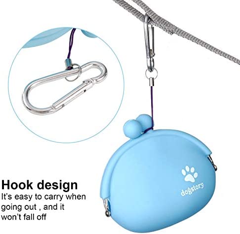 fidget pencil 2 Pack Silicone Dog Treat Bag Pet Treat Pouch, Fashion Portable Small Dog Training Container Coin Purse Key Case Coin Pouch(Blue and Green)