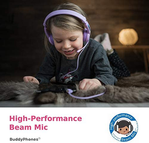 ONANOFF Galaxy, Volume-Safe Kids School and Gaming Headset with Microphone, Perfect for PS4, Xbox One, Nintendo Switch, or Computer, Grey