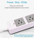 2 Prong Power Strip with USB, 2 Prong to 3 Prong Outlet Adapter with 4 USB Ports 6.6ft Extension Cord, 3 AC Outlets Flat Plug Surge Protector for Smartphone Tablets Home, Office and Hotel, White