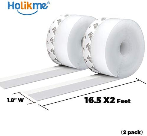 Holikme 1.8”W-33 Feet Weather Stripping Silicone Door Seal Strip Door?Silicone Sealing Sticker Adhesive for Doors?Suitable for Windows, Doors, etc,Transparent