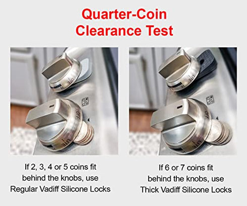 Vadiff Silicone Gas Stove Child Safety Knob Locks | Oven Knob Guard (5Pk)(Red)