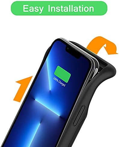 Battery Case for iPhone 13 Pro Max, 8500mAh Slim Portable Rechargeable Battery Pack Charging Case Compatible with iPhone 13 Pro Max (6.7 inch) Extended Battery Charger Case (Black)