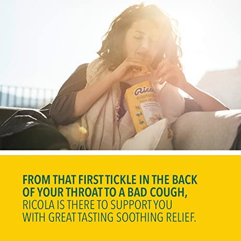Ricola Honey Lemon w/Echinacea Herbal Cough Suppressant Throat Drops, 19ct Bag (Pack of 4)