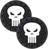 Plasticolor 000657R01 Marvel Punisher Auto Car Truck SUV Cup Holder Coaster 2-Pack , BLACK