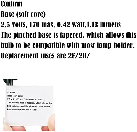 Mudder Mini Christmas 2.5 Volt Replacement Light Bulbs for Christmas Trees Decorative Light Supplies, 170 Ampere, 0.42 Watt (200 Pieces, Clear)