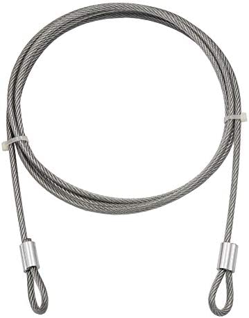 DGOL 2 Packs 5/32 inch (4mm) 304 Stainless Steel Coated Luggage Security Lock Double Loop End Bicycle Padlock Safety Cable Wire Length 70 inch