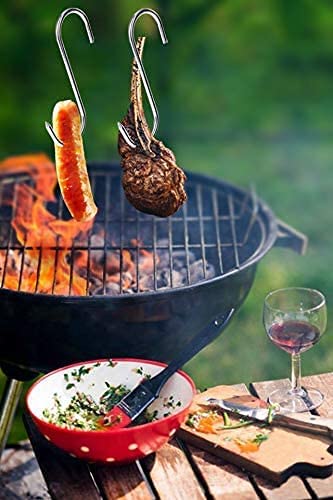 Meat Hooks 3.9'', Stainless Steel Butcher's Hook(10Pack), Meat Hook Tool for Hanging, Drying, Butchering, Smoking, BBQ, Grilling Set.