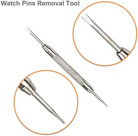 Watch Band Pins Replacement Kit, Heavy Duty Stainless Steel Watch Spring Bars with Spring Bar Removal Tool