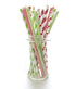 Merry Christmas Straws (25 pack) - Holiday Favors, Cake Pop Sticks, Christmas Decoration, Candy Cane Red Stripe & Christmas Tree Green Straws