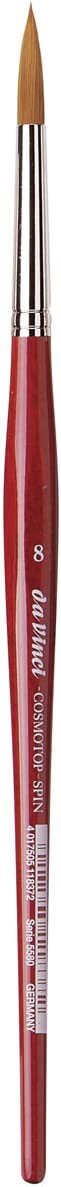 da Vinci Watercolor Series 5580 Size 8 Round - CosmoTop Spin Multi-Diameter Synthetic - Holds More Water Than Any Other Synthetic - Made in Germany