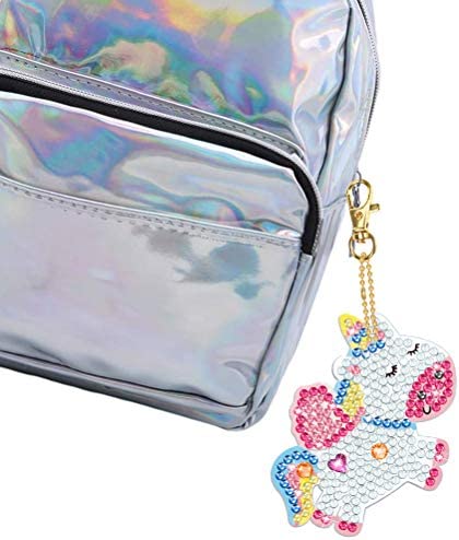 ORIENTAL CHERRY Arts and Crafts for Kids Ages 8-12 - Make Your Own GEM Keychains - 5D Diamond Painting by Numbers Art Kits Gifts for Girls Kids Toddler Ages 3-5 4-6 6-8