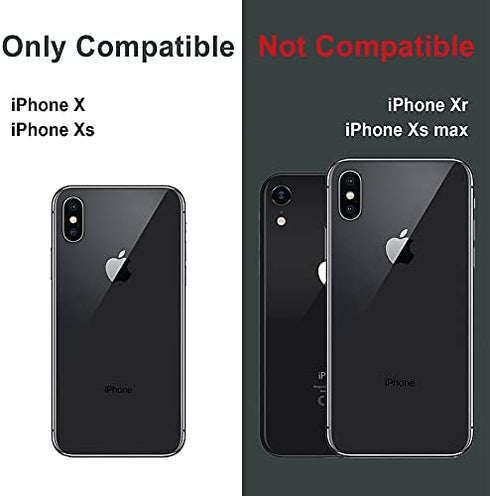 TORU MX Slim for iPhone Xs/iPhone X Magnetic Case, Compatible with Magsafe, Hybrid Transparent HD Clear Case with Detachable Wrist Strap, Scratch Resistant, Air Bumper Shock-Absorbing Corners - Clear