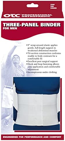 OTC Three-Panel Body Elastic Abdominal Binder for Men, White, XX-Large