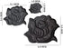 U-Sky Sew or Iron on Patches - Cool Black Rose Patch for Clothing Jackets - 3pcs Different Size Pack - 4.2x3.3 inch, 3.1x2.4 inch, 1.6x1.3inch