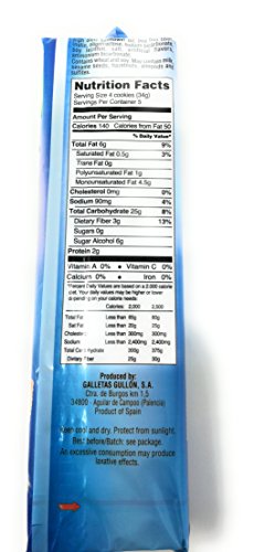 Gullon Sugar Free Social Biscuit Fiber Cookies 170G