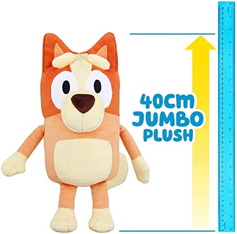 Bluey - Bingo 16" Stuffed Animal - Playtime & Naptime Companion | Jumbo Size, Soft Deluxe Materials - Huggable Cuddles Best Friend