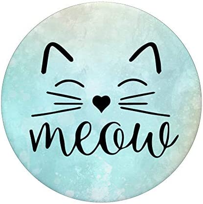 Meow Cute Cat Face Funny Costume Gadget for Cat Lovers PopSockets PopGrip: Swappable Grip for Phones & Tablets