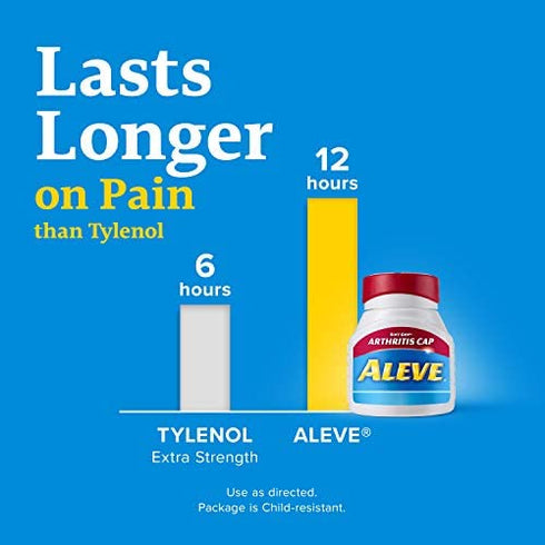 Aleve Soft Grip Arthritis Cap Gelcaps with Naproxen Sodium, 220mg (NSAID) Pain Reliever/Fever Reducer, 40 Count
