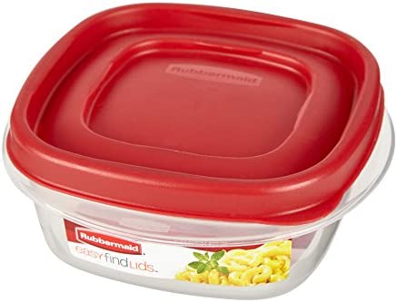 Rubbermaid Easy Find Lids Food Storage Container, 1.25 Cup, Racer Red