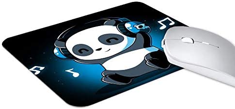 DJ Panda Pattern Mouse Pad - Rolay Up Cute Mouse Pad Non-Slip Keyboard Small Mouse Pad for Gaming Office Working