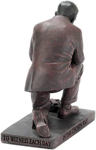 Dicksons Lead Your Flock Praying Pastor 5 inch Bronze Resin Stone Table Top Figurine