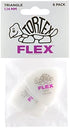 Jim Dunlop Dunlop Tortex Flex Triangle 1.14mm Purple Guitar Pick-6 Pack (456P1.14)