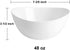 Honla 48 oz Large Salad Bowls,Set of 4 Big Plastic Bowls for Cereal,Pasta,Popcorn,Snacks,Serving Side Dishes,Dinner Parties,Oval Shape,White