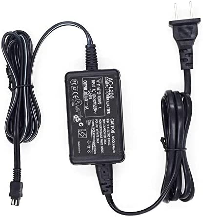 AC-L200 AC Power Adapter Charger for Sony Handycam DCR-SX40, DCR-SX41,DCR-SX44,DCR- SX45,DCR-SX60,DCR-SX63,DCR-SX65,SX83,SX85,DCR-SR42,DCR-SR45,DCR-SR46,DCR-SR47,DCR-SR68