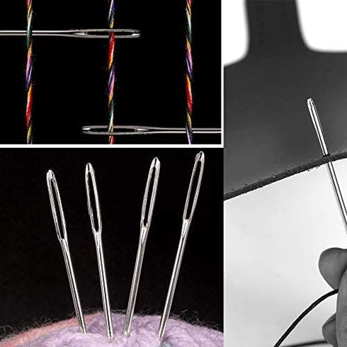 Yarn Needle - Large-Eye Blunt Needles and Bent Tapestry Needle, Plastic Large Eye Sewing Needles, Crafting Knitting Weaving Stringing Needles,Perfect for Finishing Off Crochet Projects
