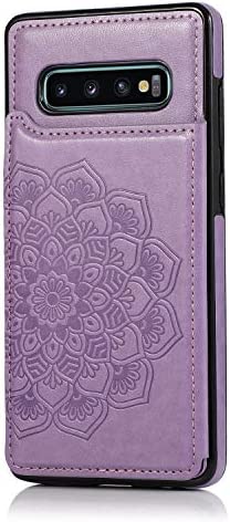 Acxlife Samsung Galaxy S10+ Plus Wallet Case, Galaxy S10plus Case Protective Cover with Card Slot Holder and Leather Case Compatible with Samsung Galaxy S10plus 6.4Inch (Purple)