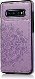 Acxlife Samsung Galaxy S10+ Plus Wallet Case, Galaxy S10plus Case Protective Cover with Card Slot Holder and Leather Case Compatible with Samsung Galaxy S10plus 6.4Inch (Purple)