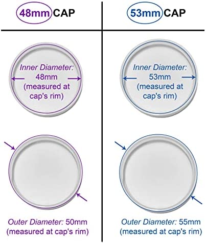 Screw-On Caps Compatible with 1-5 Gallon American Maid Water Jugs, (53-400) 53mm Size Bottle Lids, 3pk